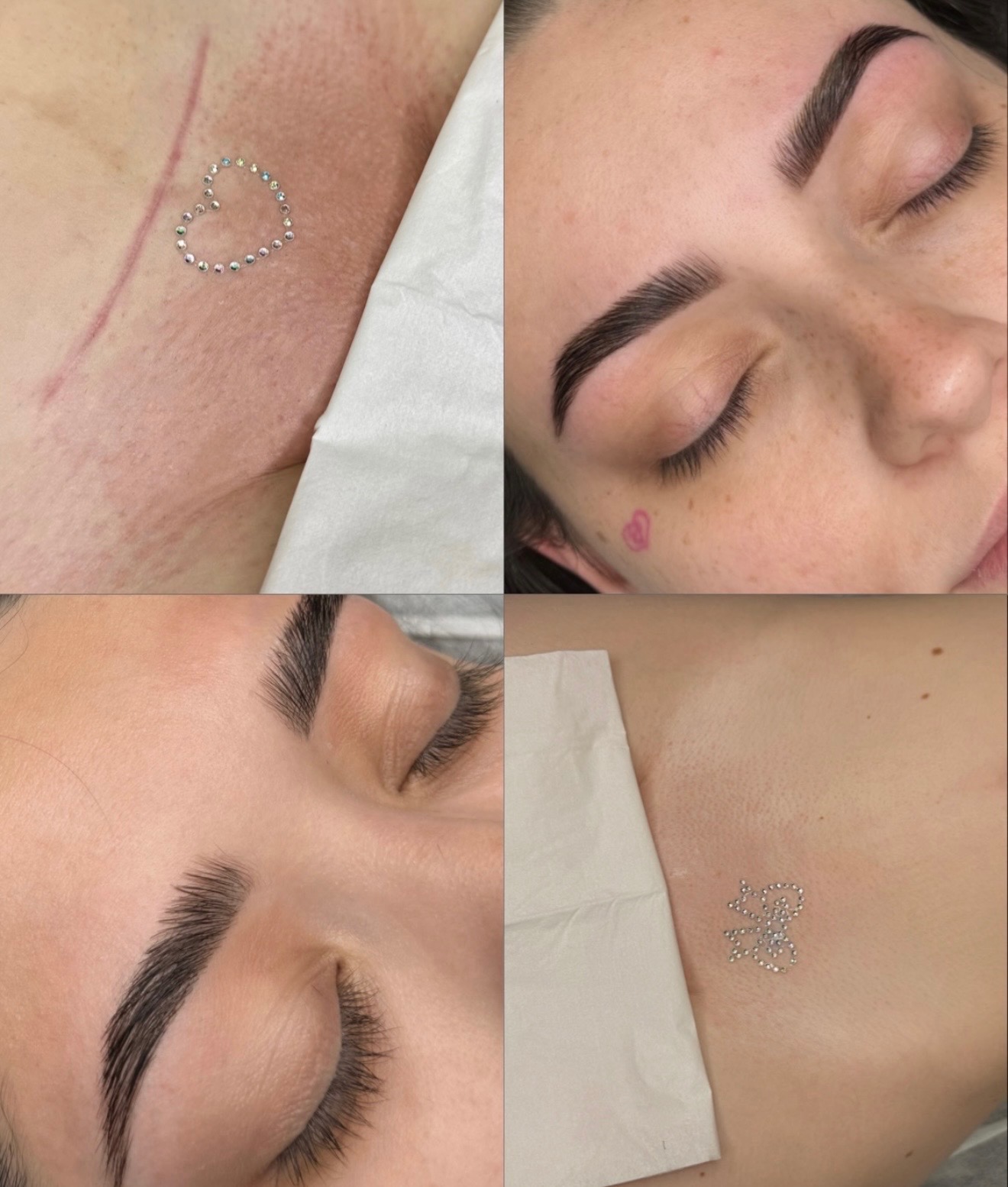 Waxing and brow lamination results by Samantha of SJ Aesthetics